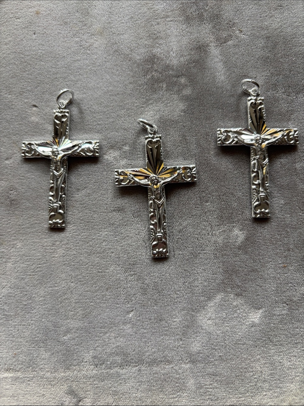 SilverTone Crucifix Pendant - Religious Home Accent
